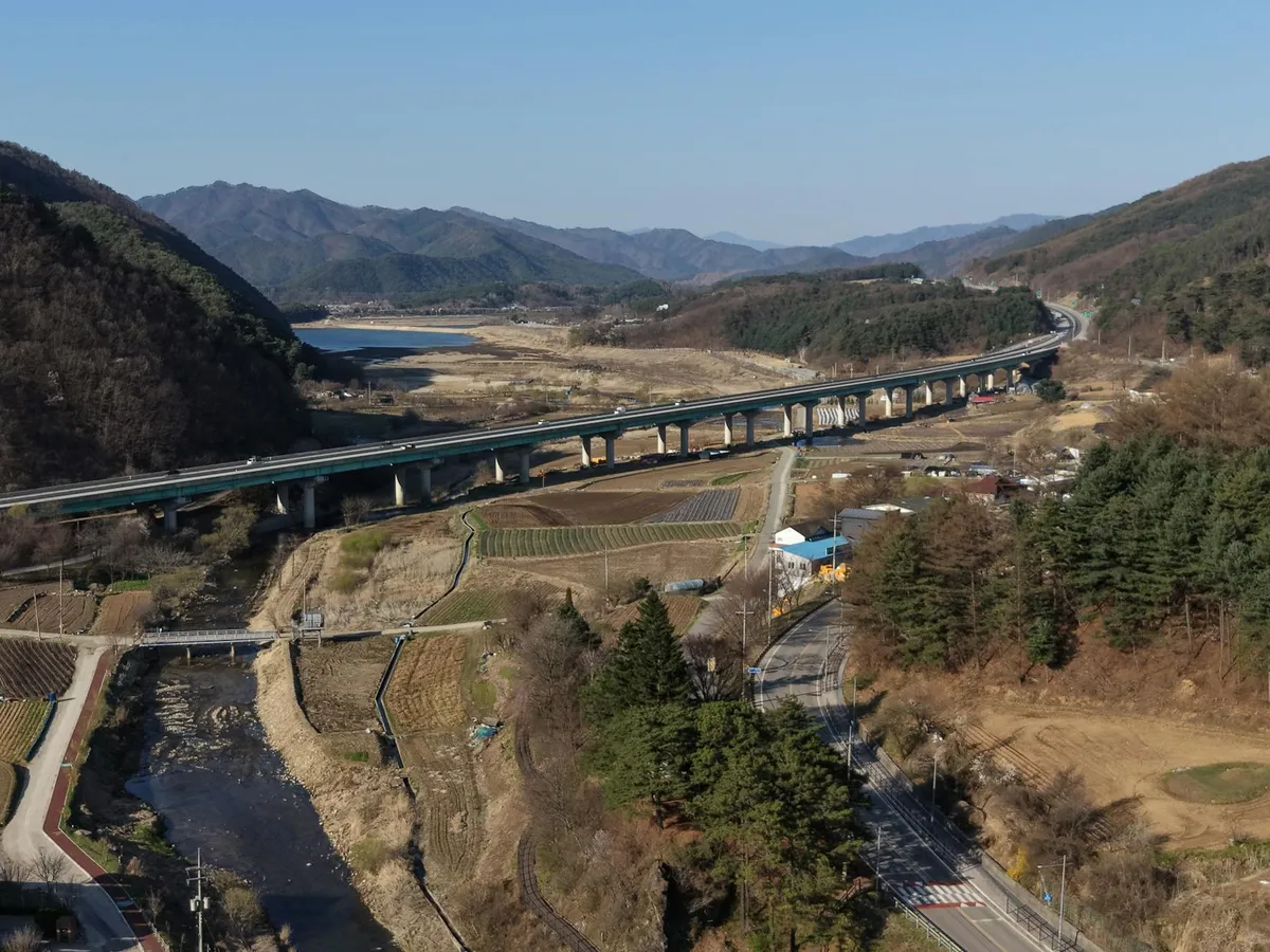 Mountain landscape in Gangwon Province